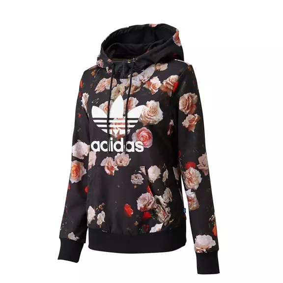 Adidas Original Sudadera Allover Logo SW Mujer (negro)