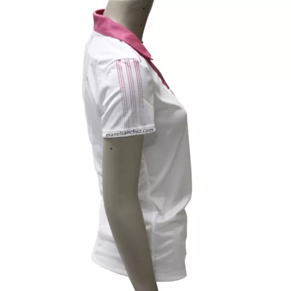 Adidas Polo Mujer Response Tennis (blanco/rosa)