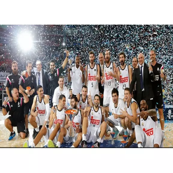 Adidas Camiseta Basket Réplica 1ª Equipación Real Madrid 2014/15 (blanco/negro)
