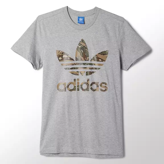 Adidas Originals Camiseta Trefoil Camo (gris)