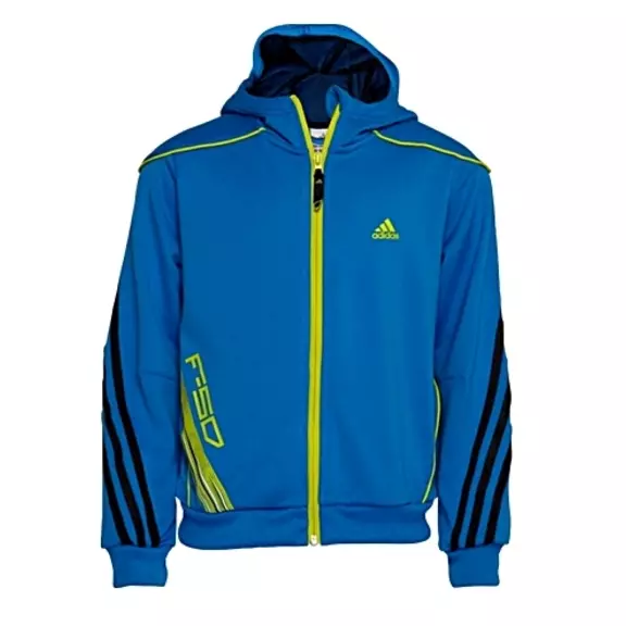 Adidas Sudadera YB F50 Full Zip (azul/lima)