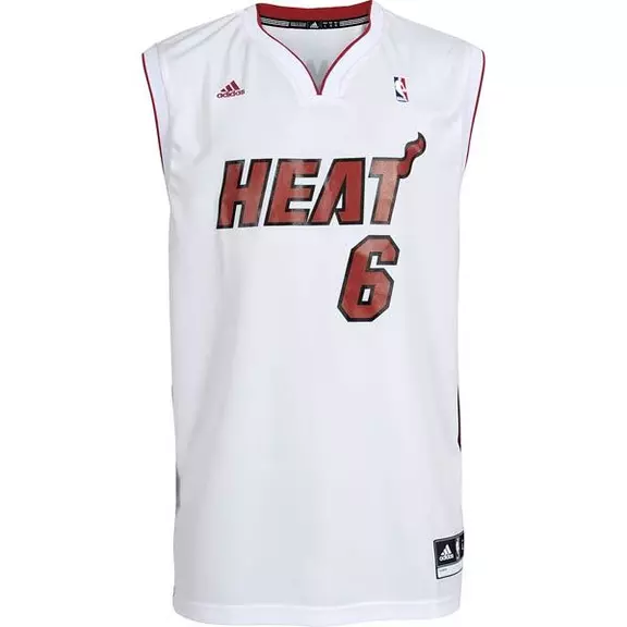 Adidas Camiseta Réplica Lebron James Miami (blanco)