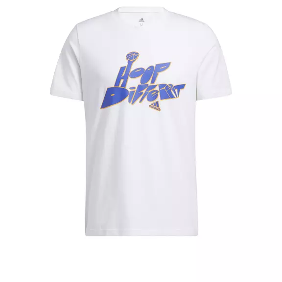 Adidas Basketaball Hoop Born Different Graphic Tee "white"