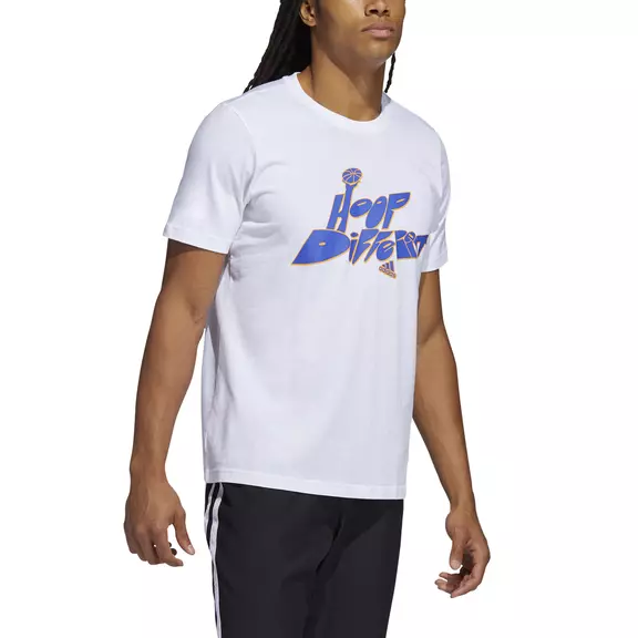 Adidas Basketaball Hoop Born Different Graphic Tee "white"