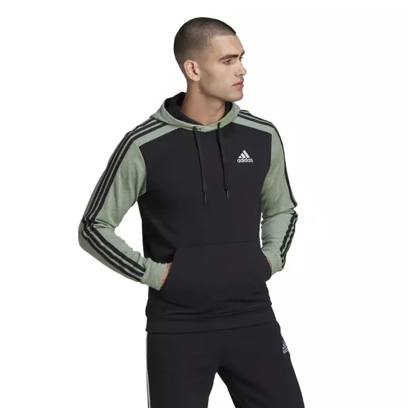 Adidas Hoodie Essentials Melange French Terry "Green Oxide"