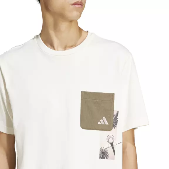 Adidas Lens Elevated Pocket Graphic Tee "White"