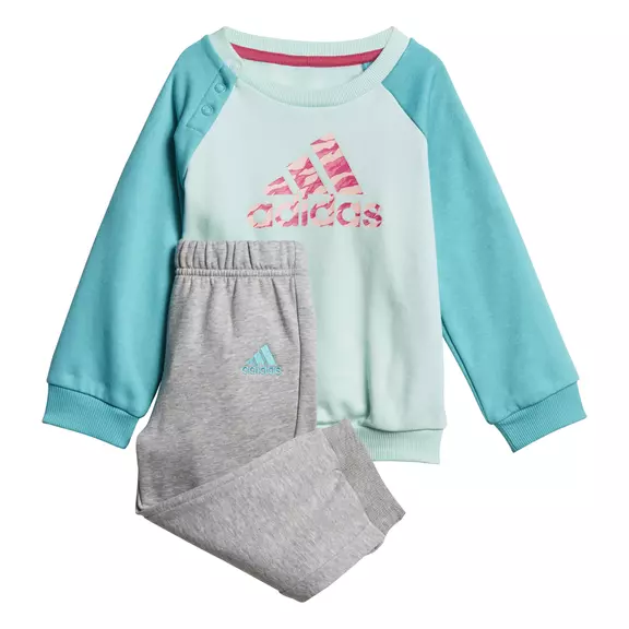 Adidas Logo Fleece Jogger Tracksuit Infants (Clear Mint/Hi-Res Aqua)
