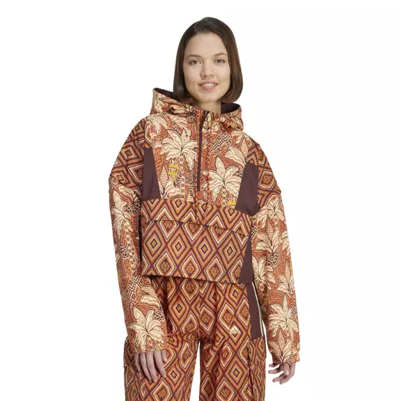 Adidas x FARM  Rio half zip sweatshirt "Mystery Brown"