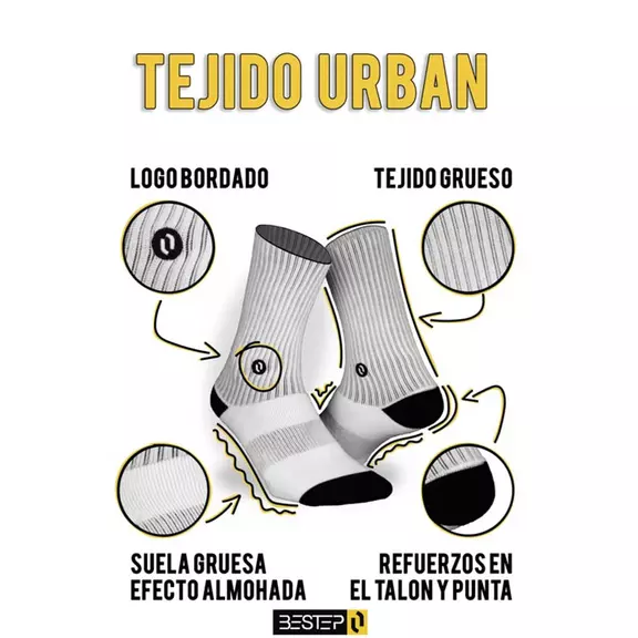 Calcetines Bestep Urban White Poison