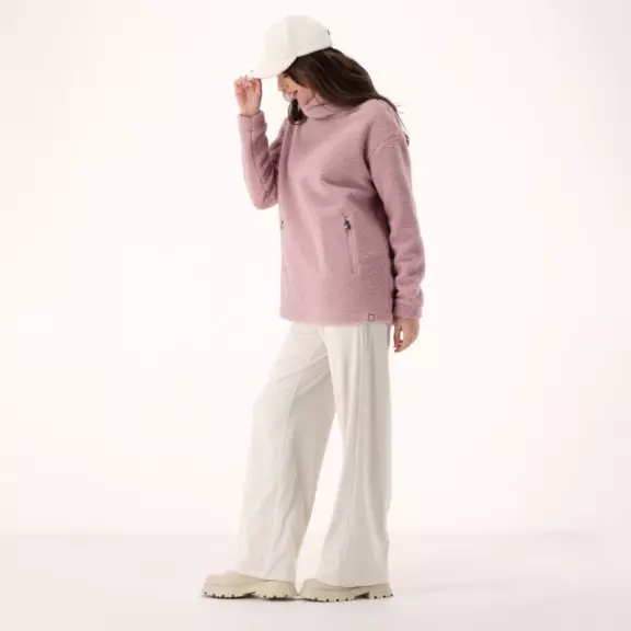 Campagnolo Women's faux fur teddy sweatshirt "Romantic Rose"