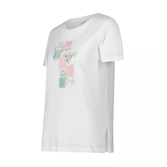 Campagnolo Women's T-shirt in organic cotton "White-Rose"