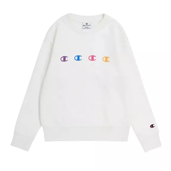 Champion Girl Crewneck Sweatshirt "White"