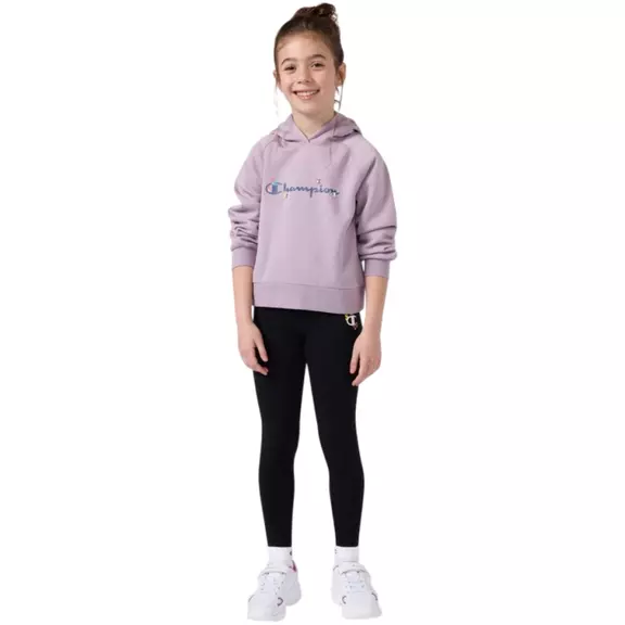 Champion Girls Fleece Hoodie with Big Logo Icons "Violet"