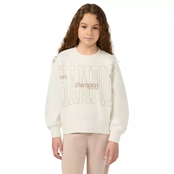 Champion Girls Fleece Sweatsuit with Ribbed Cuffs "Cream"