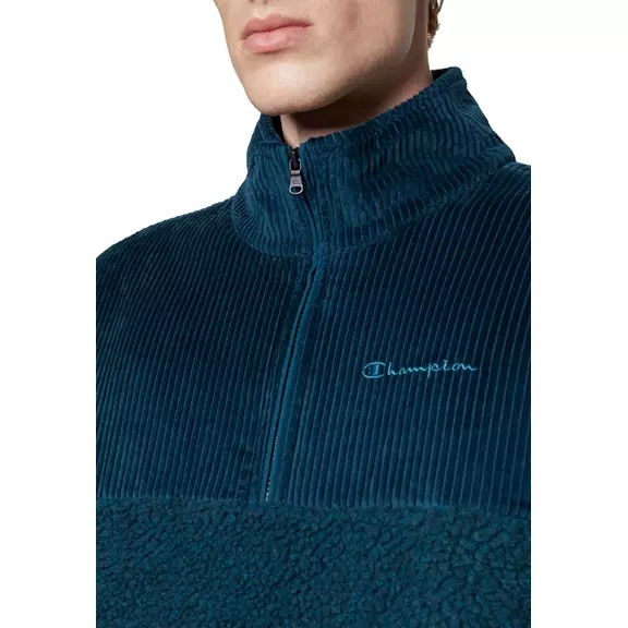 Champion Half Zip Polar Fleece Sweatshirt "Dark Green-Blue"