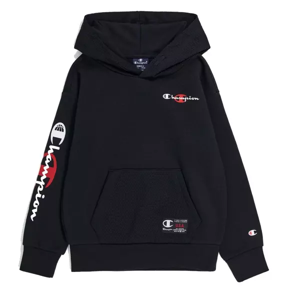 Champion Kids Basketball Logo Fleece Hoodie "Black"