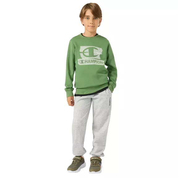 Champion Kids Graphic Crew Neck Sweatshirt "Green"