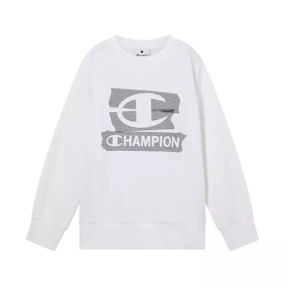 Champion Kids Graphic Crew Neck Sweatshirt "White"