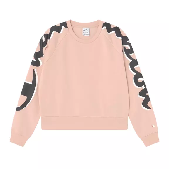 Champion Girls Legacy Logo Crewneck Sweatshirt "Rose Tane"