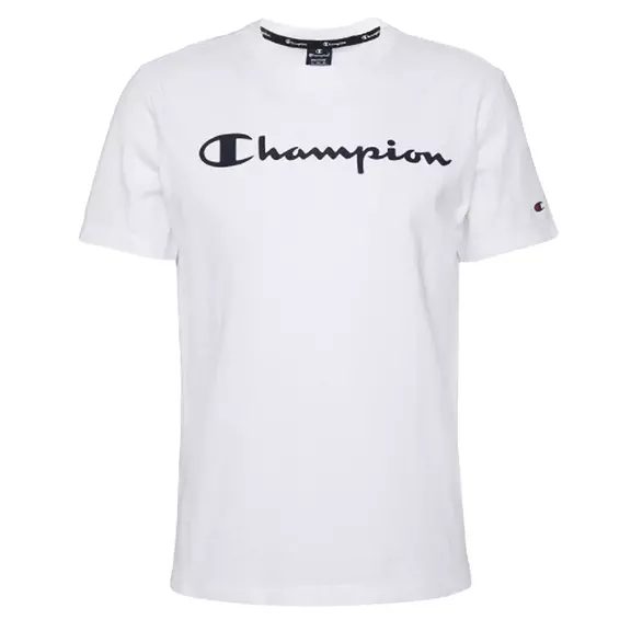 Champion Legacy Cotton Contrast Scrip Logo T-shirt "White"