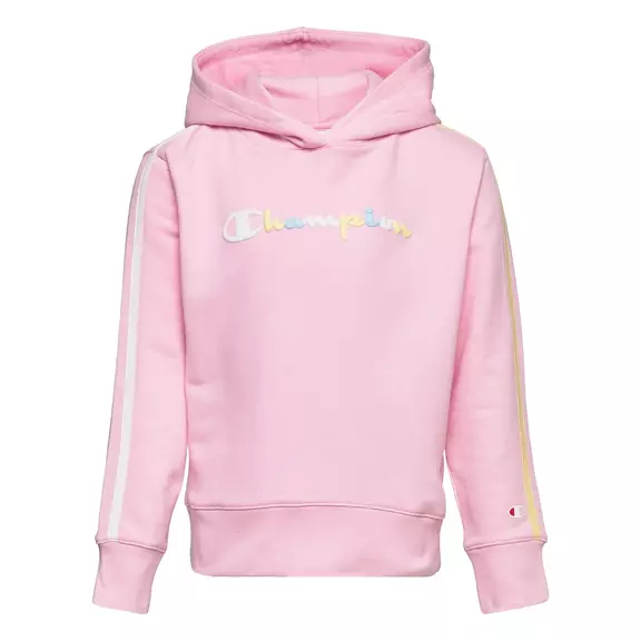 Champion Legacy Girls Script Logo Front Hoodie "Pink"
