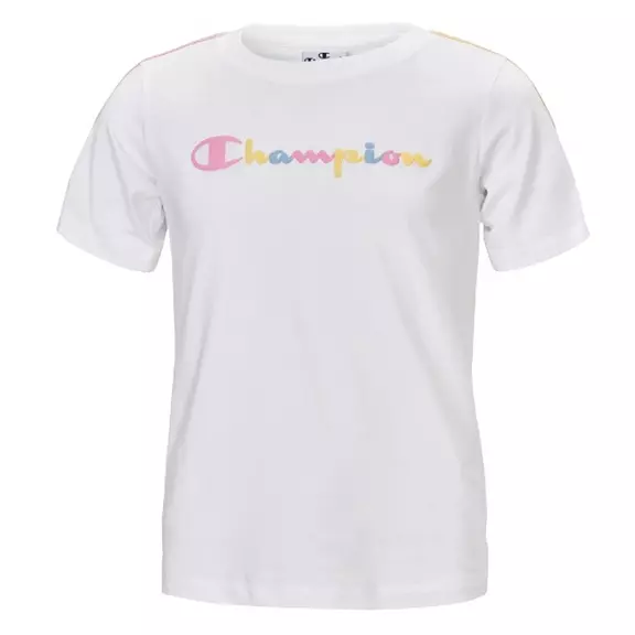 Champion Legacy Girls Script Logo Front T-shirt "White"