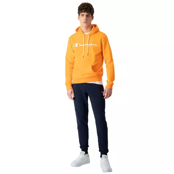 Champion Legacy Script Logo Cotton Terry Hoodie "Orange"
