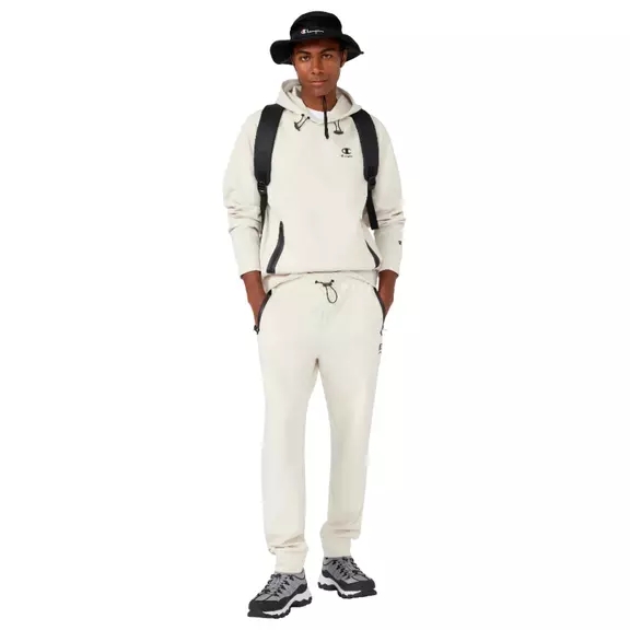 Champion Men’s Stretch Poly-Cotton Hooded Sweatshirt C-Tech "Cream"