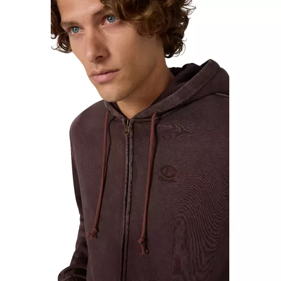 Champion Men’s Washed Fleece Full Zip Hoodie Icons "Brown"