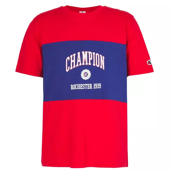 Champion Rochester Bookstore Color Block Logo T-shirt "Red"