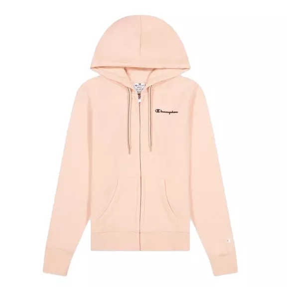 Champion Wn´s Legacy Small Script Logo Print Zip-Up Hoodie "Rose Tane"