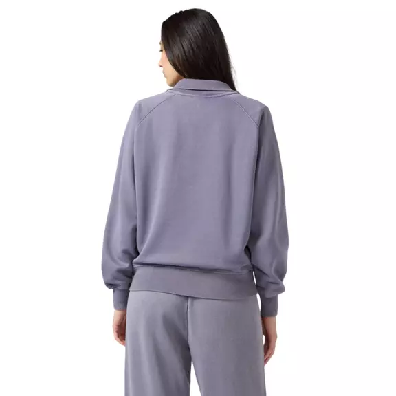 Champion Women's Washed Polo Neck Fleece Sweatshirt Icons "Mauve"
