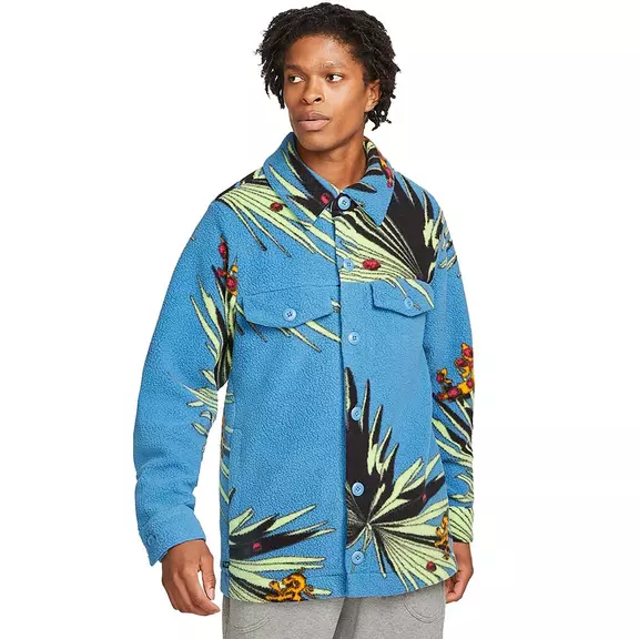 Nike Lebron Sherpa Button-Down Jacket "Dutch Blue"