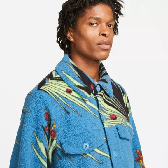 Nike Lebron Sherpa Button-Down Jacket "Dutch Blue"