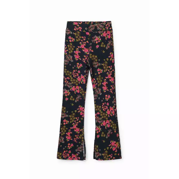 Desigual Girls Floral Flare Leggings "Black"