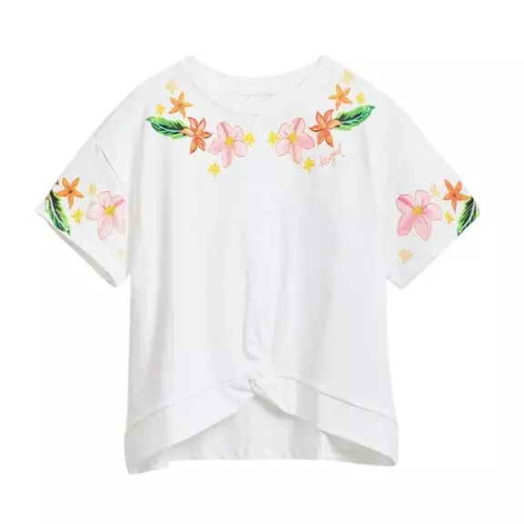 Desigual Flower knot t-shirt "White"