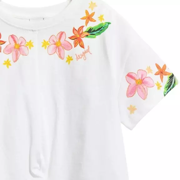 Desigual Flower knot t-shirt "White"