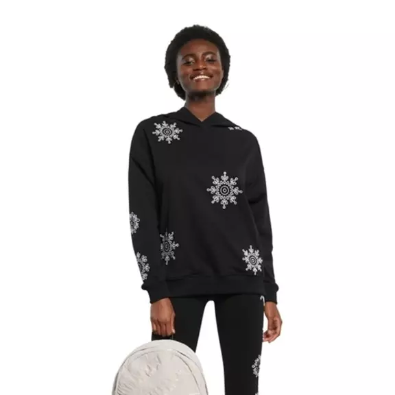 Desigual Hoodie No Zip Swiss Emboidery