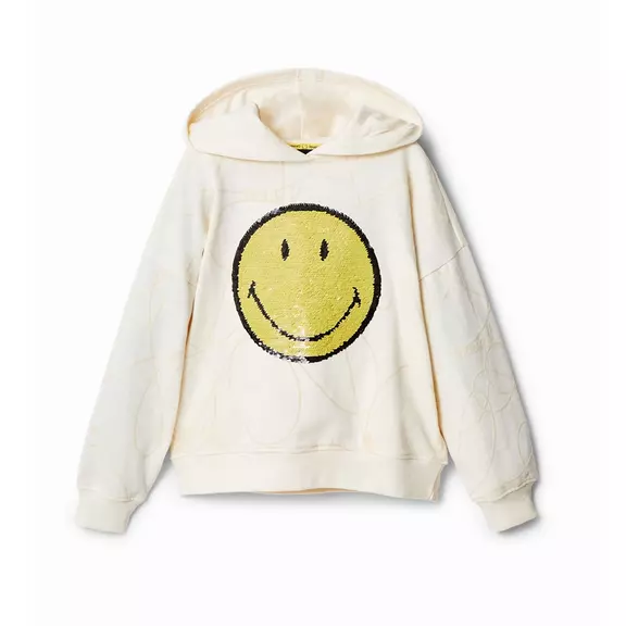 Desigual Junior Reversible Sequin Smiley® Hoodie