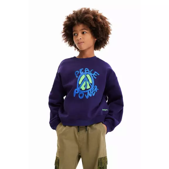 Desigual Junior Oversize Peace Sweatshirt "Blue"