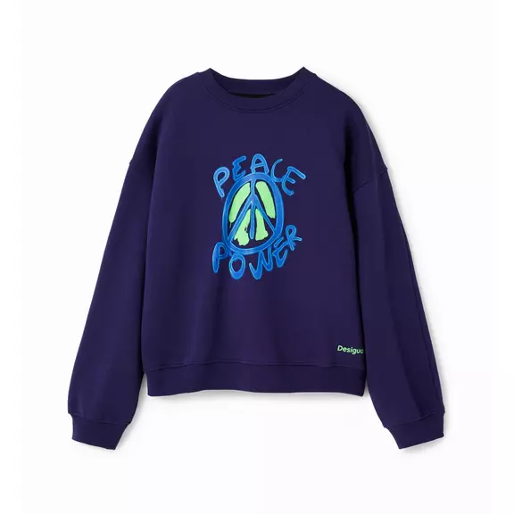 Desigual Junior Oversize Peace Sweatshirt "Blue"