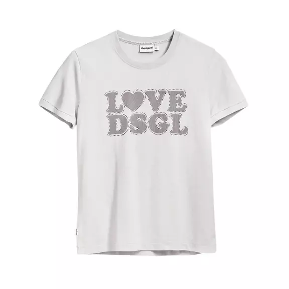 Desigual Plain T-shirt Love "grey"