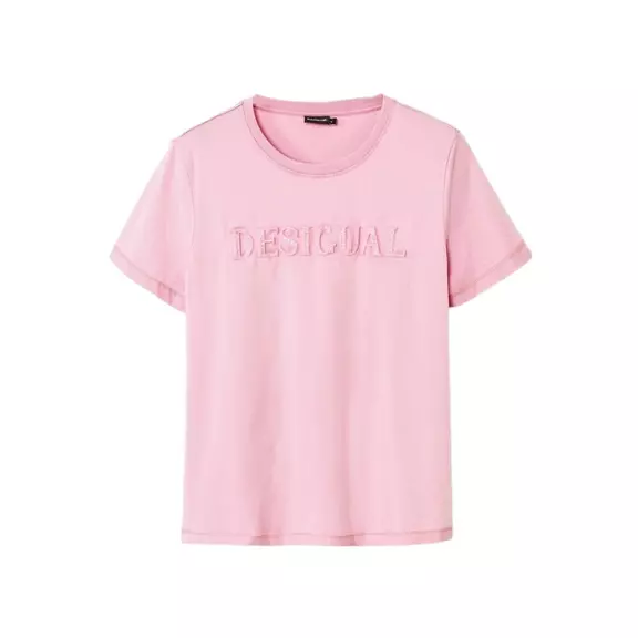 Desigual shiny t-shirt "pale pink"