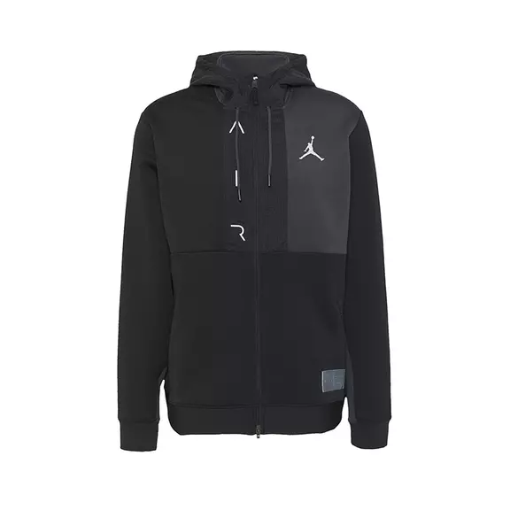 Jordan Air Men's Fleece Full-Zip Hoodie "Black"