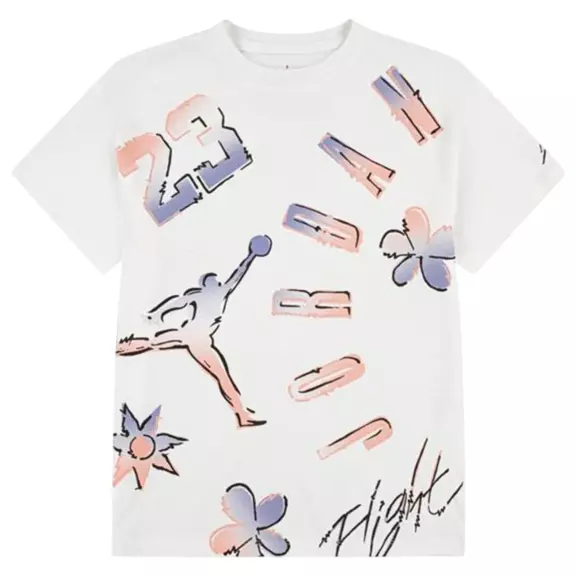 Jordan Girls JDG 23 Throwback SS Tee "White"