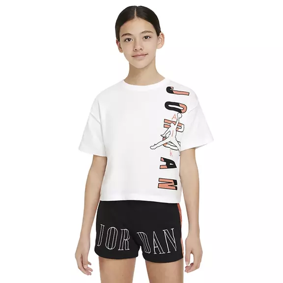 Jordan Girls Jumpman HBR Vert Tee "White"