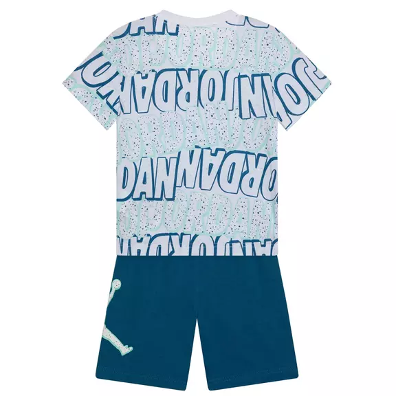 Jordan Infants JDB Play AOP Tee Short Set "Industrial Blue"