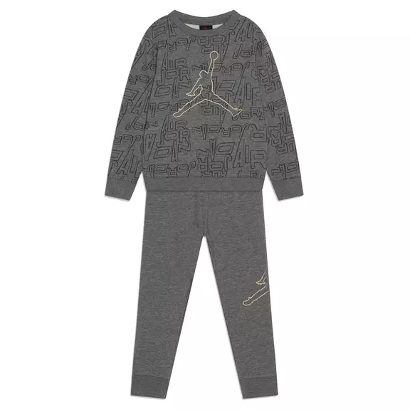 Jordan Infants Jumpman Take Flight Crew Neck And Joggers Set "Carbon"