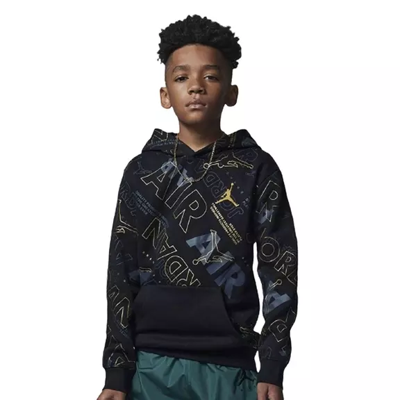 Jordan Kids Holiday Shine Air AOP Hoodie "Black"