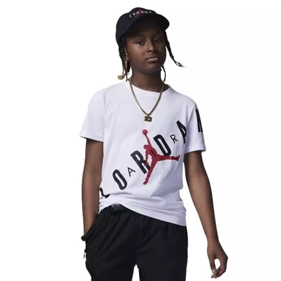 Jordan Kids Jumpman Stretch Graphic Tee "White"